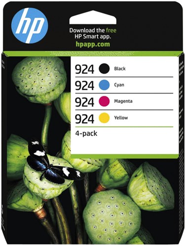 Inktcartridge HP 6C3Z1NE (924) zwart + 3 kleuren