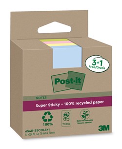 Post-it Super Sticky memoblok recycled voordeelpak