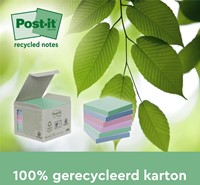 Post-it memoblokje  76x 76mm 654 RSSCOL assorti kleur 3+1 gratis-1
