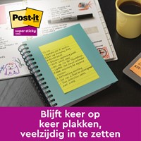 Post-it memoblokje 101mmx101mm XL-LL Super Sticky groen met lijn-2