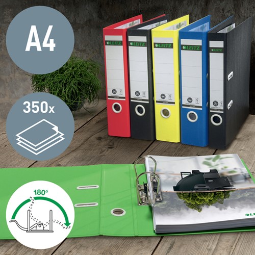 Ordner Leitz 180° Recycle 55 mm karton A4 geel-2