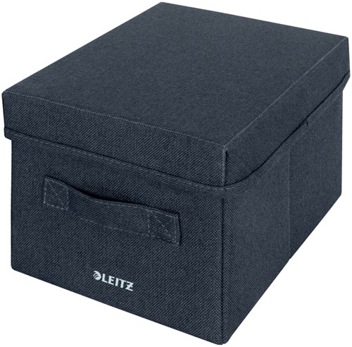 Opbergdoos Leitz gestoffeerd met deksel 190x160x285mm grijs 2 st
