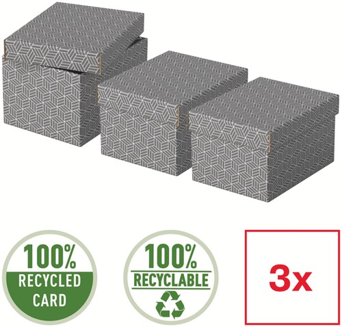 Opberg- en geschenkdoos Esselte home klein 200x150x255mm gr 3 st-2