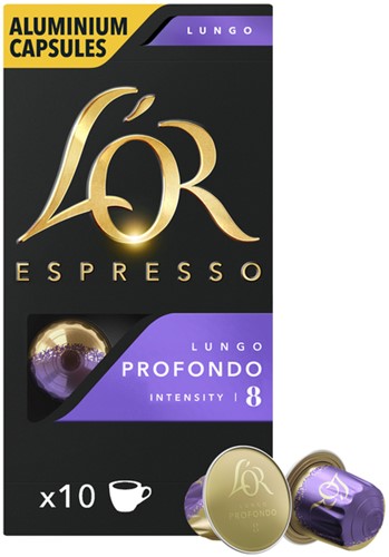 Koffiecups Douwe egberts L'Or espresso Lungo Profondo ds/10