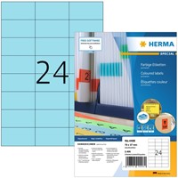 Etiket HERMA 4408 70x37mm 2400stuks blauw