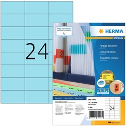 Etiket HERMA 4408 70x37mm 2400stuks blauw