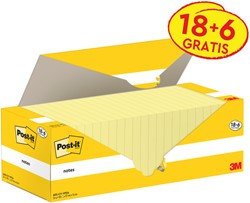 Post-it memoblokje  76x127mm 3M 655-CY geel voordeelpak
