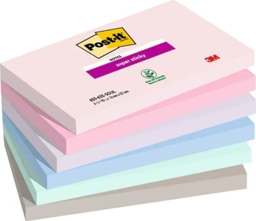 Post-it memoblokje  76x127mm 3M 655-6SS Super Sticky SOUL