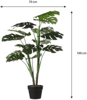 Kunstplant Mica Monstera in plastic pot 100cm-2