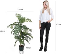 Kunstplant Mica Areca palm in plastic pot 150cm-1