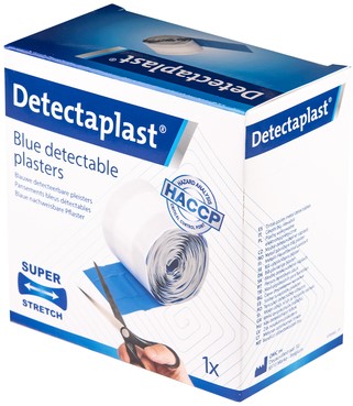 Elastische blauwe textielpleister Detectaplast 6cmx5m rol