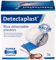 Elastische blauwe textielpleister Detectaplast 6cmx5m rol-1