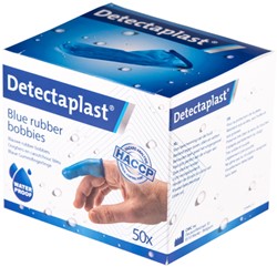Vingerlingen Detectaplast rubber blauw 50stuks