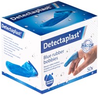 Vingerlingen Detectaplast rubber blauw 50stuks-3