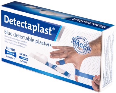 Elastische blauwe textielpleister Detectaplast 180x20mm ds/100