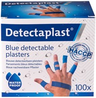 Waterafstotende blauwe pleister Detectaplast assorti ds/100-1