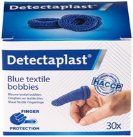 Vingerlingen Detectaplast textiel blauw 30stuks-2