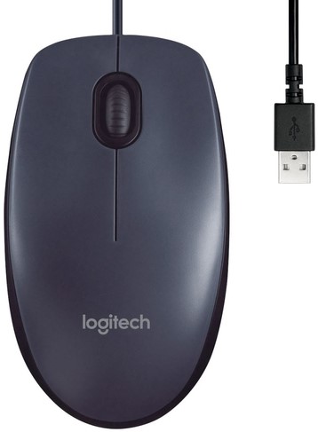 Muis Logitech B100 zwart bedraad