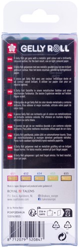 Gelschrijver Sakura Gelly Roll Gold Shadow set à 5 kleuren-3