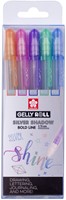 Gelschrijver Sakura Gelly Roll Silver Shadow set à 5 kleuren-2