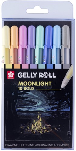 Gelschrijver Sakura Gelly Roll Moonlight 10 pastel set à 8 kleuren-2