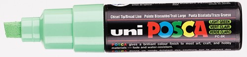 Paintmarker Uni POSCA PC8K breed schuin lichtgroen