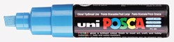 Paintmarker Uni POSCA PC8K breed schuin lichtblauw