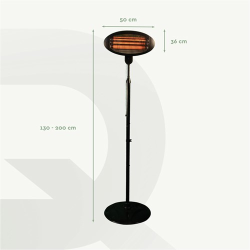 Terrasverwarmer BRASQ PHS100 staand elektrisch-2