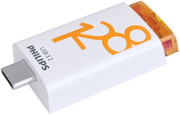 USB stick 3.2 Philips Click USB-C 128GB oranje-2