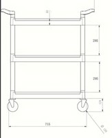 Serveerwagen Vogue polypropyleen 95x82.5 cm-2