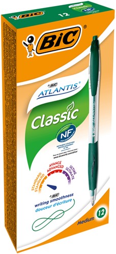 Balpen Bic Atlantis Clic groen-2