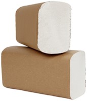 Handdoek Cleaninq I-vouw 2-laags 205x240mm 25x150st rc wit-2