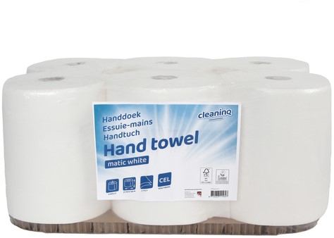 Handdoekrol Cleaninq Matic B 2-laags 21cmx150m wit
