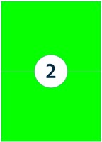 Etiket Rillprint 210x148mm fluor groen 200 stuks-3