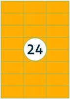 Etiket Rillprint 70x37mm fluororanje 2400 etiketten-3
