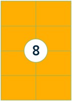 Etiket Rillprint 105x74mm fluor oranje 800 stuks-3