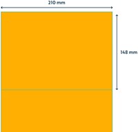 Etiket Rillprint 210x148mm fluororanje 200 etiketten-2