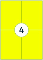 Etiket Rillprint 105x148mm fluor geel 400 stuks-3