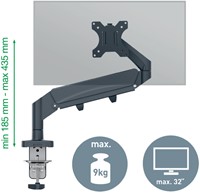 Monitorarm Leitz Ergo ruimtebesparend enkele monitorarm-2