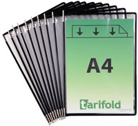 Infotas Tarifold A4 verticaal zwart 10 stuks-3