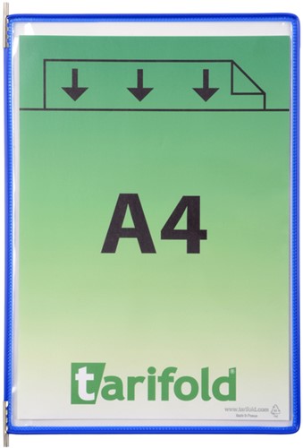 Infotas Tarifold A4 verticaal blauw 10 stuks-2