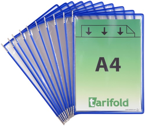 Infotas Tarifold A4 verticaal blauw 10 stuks-3