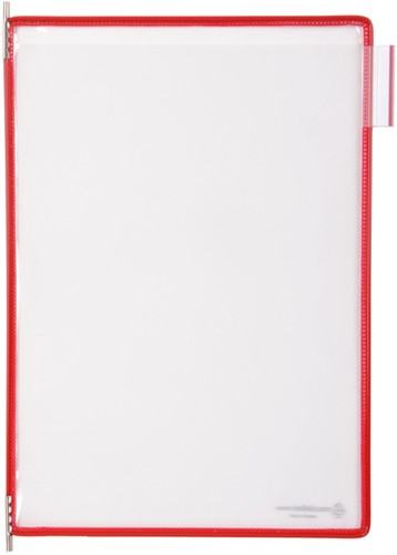 Infotas Tarifold A4 verticaal rood 10 stuks
