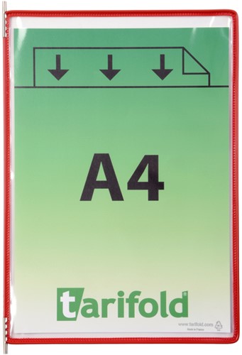 Infotas Tarifold A4 verticaal rood 10 stuks-2