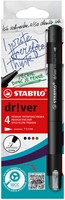 Fineliner STABILO dr!ver fijn assorti pk/4