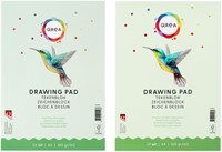 Tekenblok Qrea A4 24 vel 160gr gelijmd-2