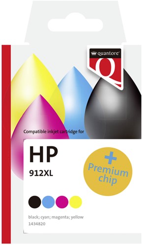Inktcartridge Quantore alternatief tbv Hp 912XL 3YP34AE zwart + 3 kleuren HC
