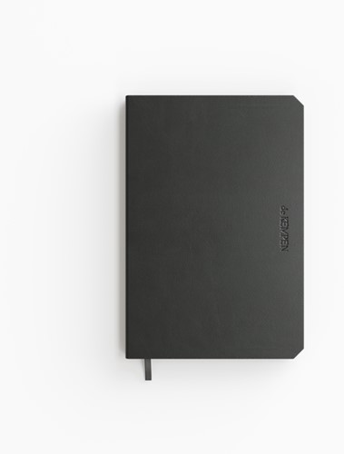 Notitieboek de KEMPEN Ashblack 110x160mm blanco 160 pag 90gr zwart