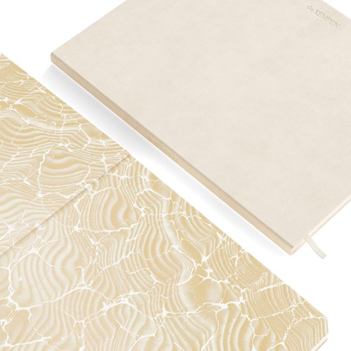 Notitieboek de KEMPEN Cotton Vanilla 110x160mm lijn 160 pag 90gr wit-2