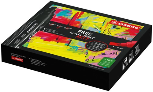 Acrylmarker STABILO  Free Acrylic T800C karmijnrood-3